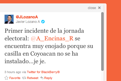 Javier Lozano se burla de Alejandro Encinas en plena jornada electoral