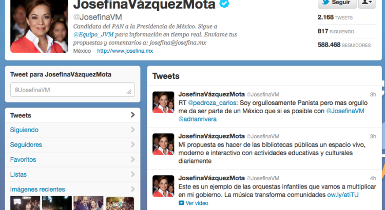 Josefina Vazquez Mota hace trampa en Twitter, compro usuarios para crecer sus seguidores